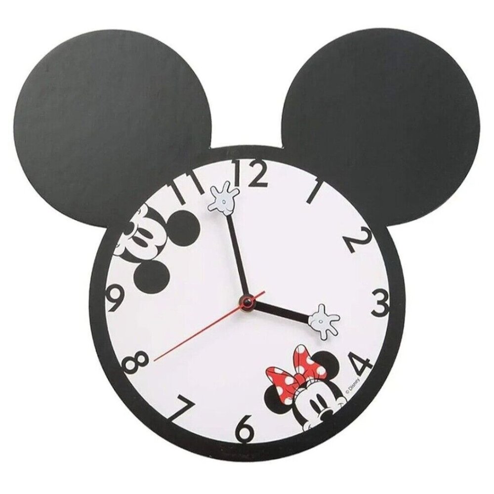 Vandor Disney Mickey & Minnie Mouse Shaped Deco Wall Clock